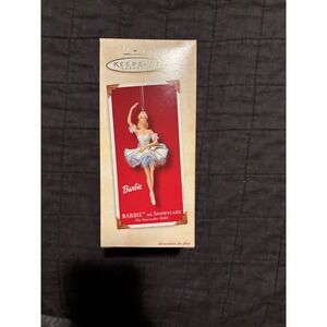 Vintage Hallmark Ornament Barbie Snowflake Nutcracker Ballet 2002 Porcelain